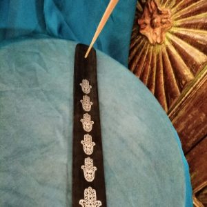 Incense Holder Wood Hamsa