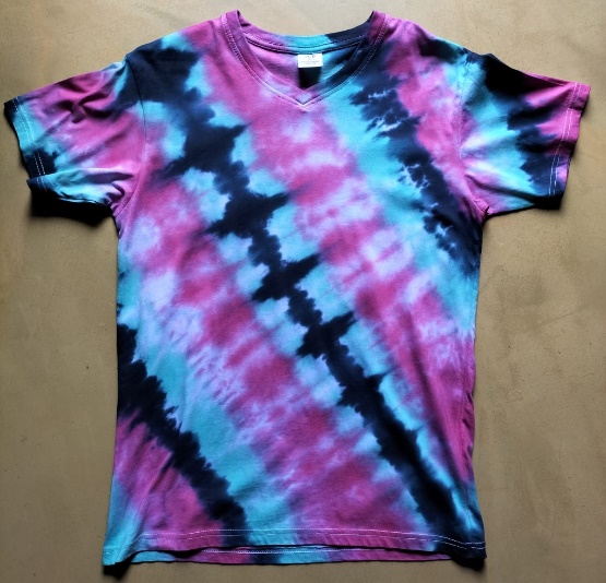 Tie Dye Lines Pink Blue