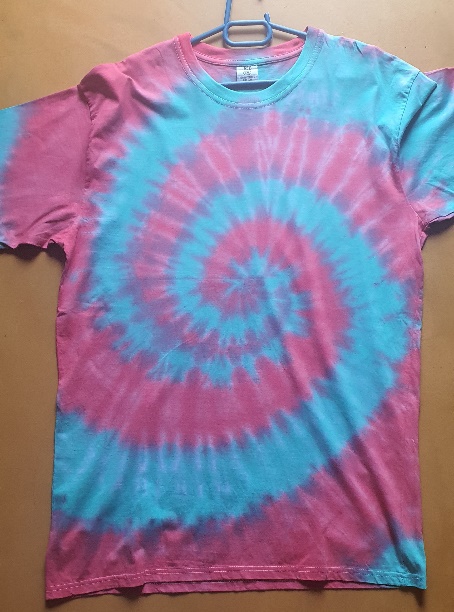 Tie Dye Swirl Blue Red