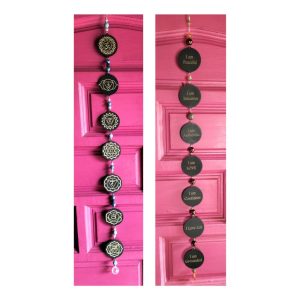 Chakra String Blue Beads And Blue Flower Motive