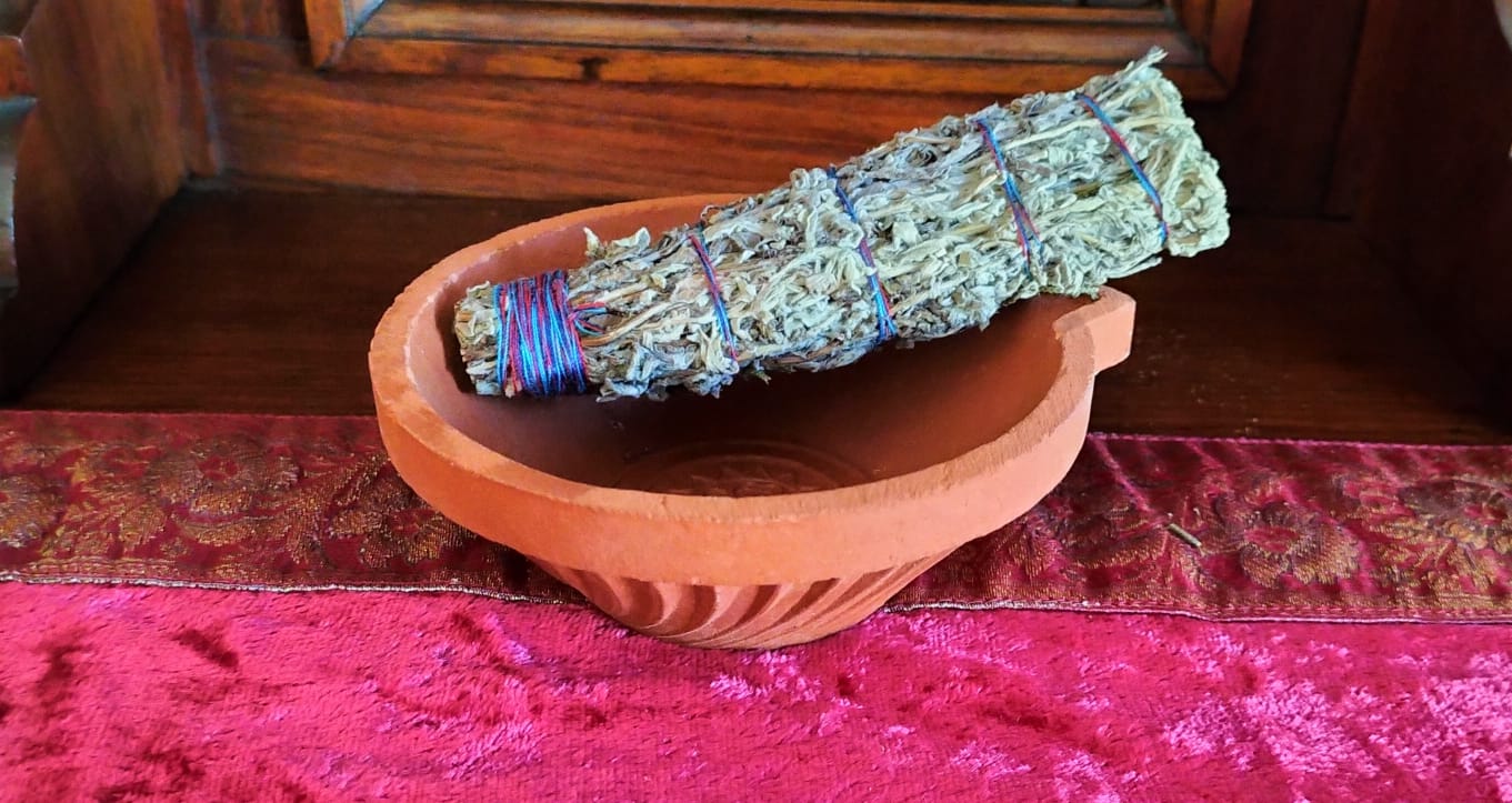 Smudge Stick And Clay Bowl